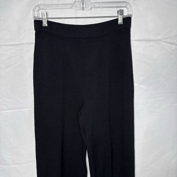 St. John Basic Santana Knit Pants Black Wide Leg Womens sz 4 Made USA - Picture 2 of 7